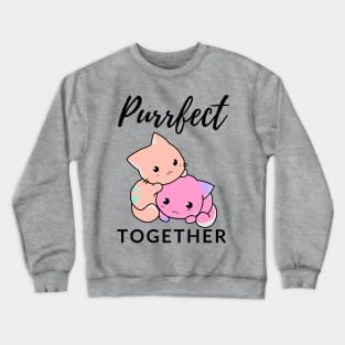 Valentine's Day Design "Purrfect Together" Crewneck Sweatshirt